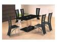 brand new flatpacked dining table and 6 chairs. crystal....